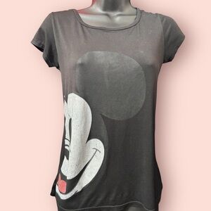Disney Black Mickey Mouse Short Sleeve Tee